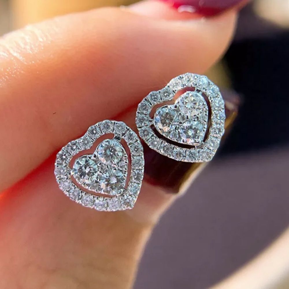 The Dainty Hearts stud 925 silver